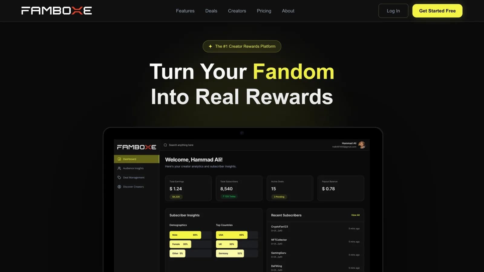 Famboxe — Creator Marketplace